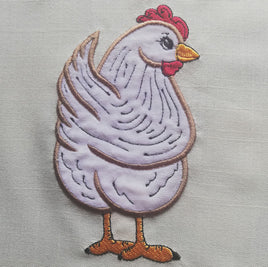 MLE Chicken Hen Applique Embroidery