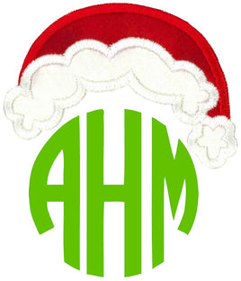 BCE Holiday Monogram Topper - Curved Santa's Hat