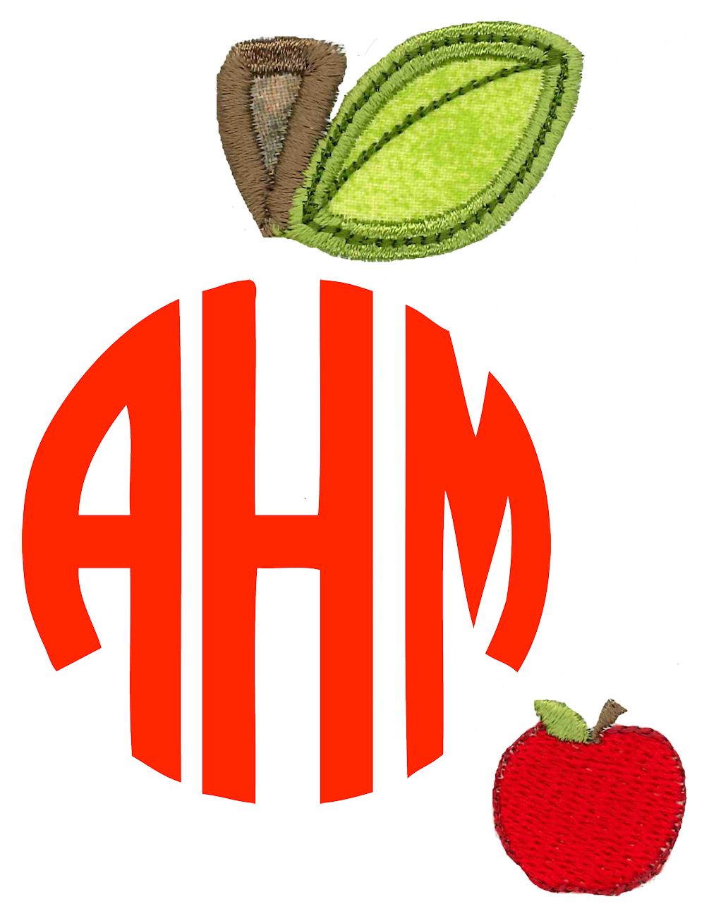 BCE Holiday Monogram Topper - Apple