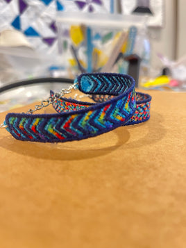 DBB FSL Friendship Bracelet 2 Color Chevrons In the Hoop Freestanding Lace Bracelet in Three Sizes