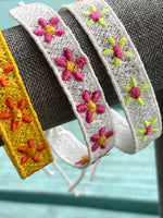 DBB FSL Friendship Bracelet Hippie Flowers - In the Hoop Freestanding Lace Bracelet in Three Sizes