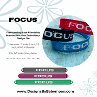 FSL Friendship Bracelet Focus- In the Hoop Freestanding Lace Bracelet in Three Sizes