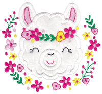 BCD Love My Llama Applique Set