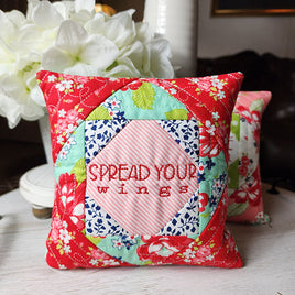 MBD In the Hoop Embroidery Mini Pillow Spread Your Wings