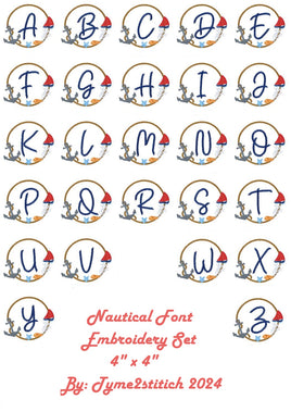 TIS Nautical Alphabet Font Set