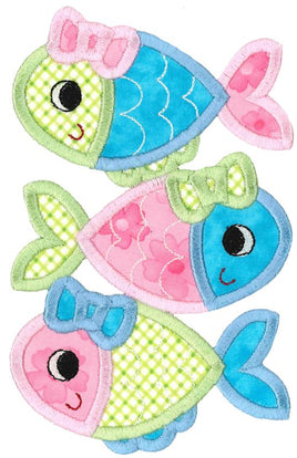 BCE Ofishally Stack of Girl Fish Applique