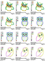 BCE Owls Applique Set