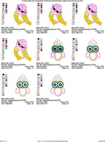 BCE Owls Applique Set