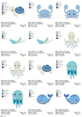 TIS Sea Creatures filled Set