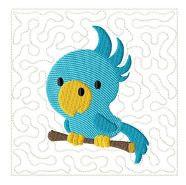 TIS Parrot Quilt Block 5 sizes