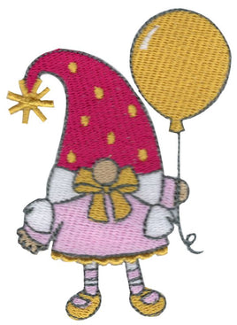 BCD Girl Gnome Holding Balloon