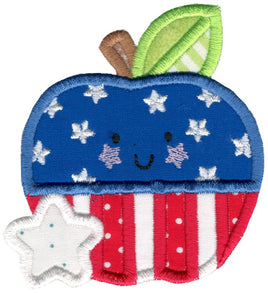 BCD Applique Patriotic Apple