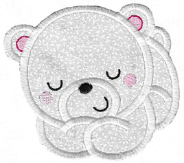 BCD Polar Bear Sleeping Applique