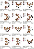 BCE Reindeer Faces Set