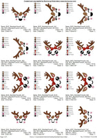 BCE Reindeer Faces Set