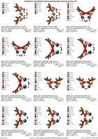 BCE Reindeer Faces Set