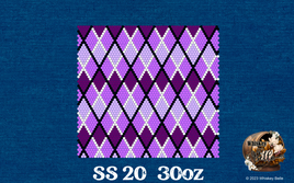 WB Argyle Purple Ombre  SS20 30oz rhinestone