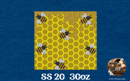 WB Honeycomb Bee Drip SS20 30oz rhinestone