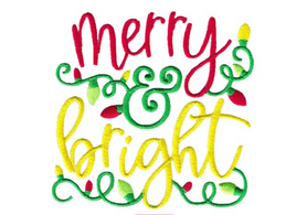 BCD Christmas Sentiments 11 Merry and Bright