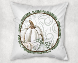 TSS Fall Pumpkin with Sage & berries Round Sublimation Design
