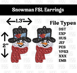 TSS FSL Snowman Earrings