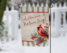 TSS Let Heaven & nature Sing Garden Flag with Cardinal Digital Design for Sublimation