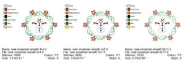 TIS Snowman in wreath 3 sizes
