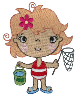 BCE Summer Cuties Too - Girl With Fishing Net And Bucket