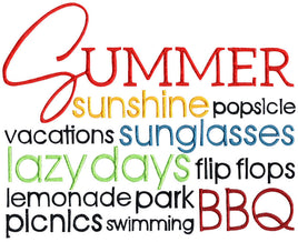 BCE Summer Sayings Four - Summer Word Art