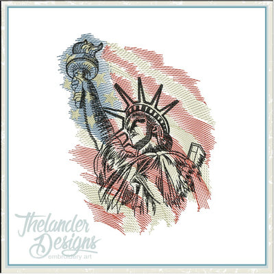 TD T1946 Sketch Patriotic Liberty embroidery design
