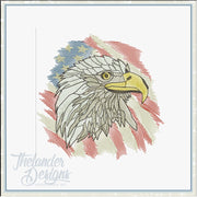 TD T1947 Sketch Patriotic Eagle embroidery design