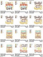 BCD Thanksgiving Sentiments Four Set