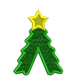 BBE - Christmas Tree Side Design Applique 3 sizes