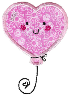 BCD Heart Balloon Valentines Applique
