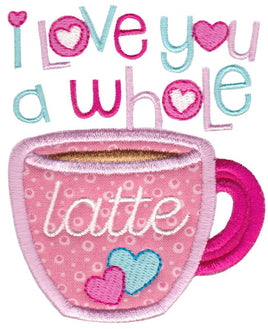 BCE I Love You A Whole Latte Applique