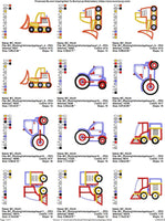 BCD Working Vehicles Applique Set