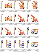 BCD Working Vehicles Applique Set