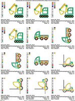 BCD Working Vehicles Applique Set