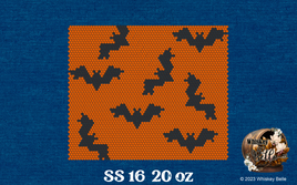 WB Halloween Bats Rhinestone Sublimation Tumbler Pattern
