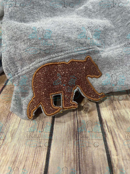 BBE - Bear Side Design Applique 3 sizes