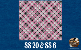 WB Black Pink Cushion Rhinestone Tumbler Pattern