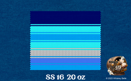 WB Blue Stripes Rhinestone Tumbler Pattern