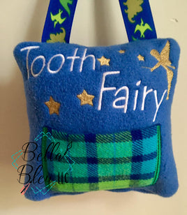 BBE ITH Tooth Fairy Boy pillow with pocket