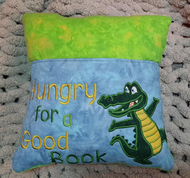 NNK ITH Hungry for a Good Book Reading Pillow