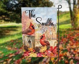 TSS Fall Cardinal Garden Flag sublimation design