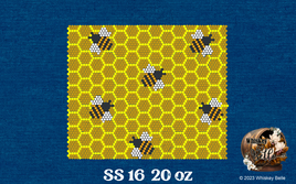 WB Honeycomb Bee SS16 20oz rhinestone