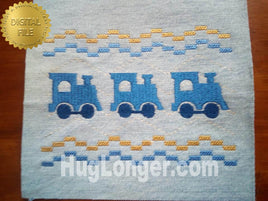HL Faux Smocked trains HL2494 embroidery files