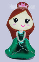 ITH Red Headed Princess Doll HL2015 embroidery file