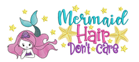DDT Mermaid Hair Don't Care Applique & Sketch