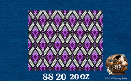 WB Purple Diamonds SS20 20oz rhinestone